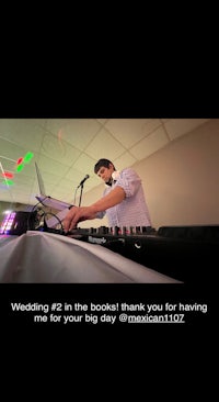 a man is playing a dj at a wedding